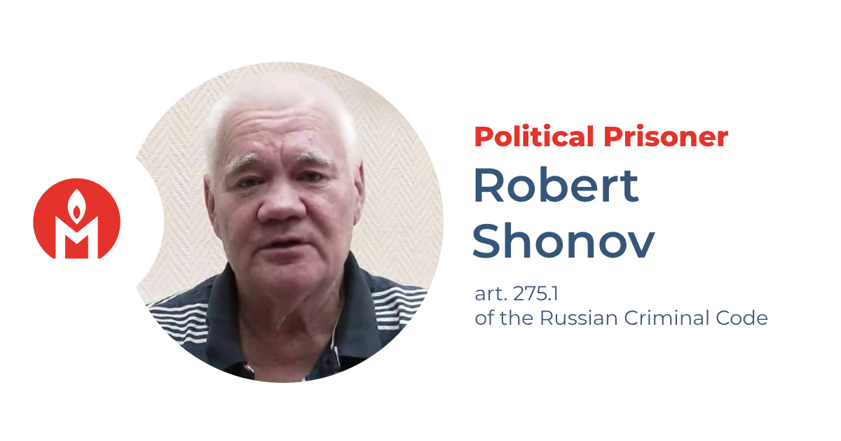 Robert Shonov is a political prisoner